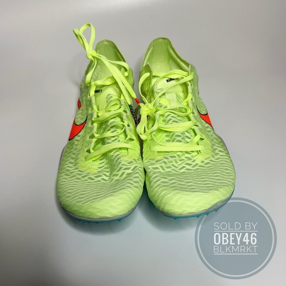 Nike Zoom Mamba V 5 Barely Volt Orange Track Cleats AJ1697-700 Men\'s Size 10